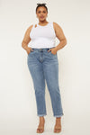 Carmelita Mid Rise Slim Boyfriend Jeans (Plus Size) - Official Kancan USA