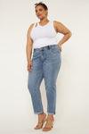 Carmelita Mid Rise Slim Boyfriend Jeans (Plus Size) - Official Kancan USA