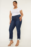 Raven Mid Rise Skinny Straight Leg Jeans (Plus Size) - Official Kancan USA