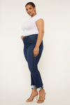 Raven Mid Rise Skinny Straight Leg Jeans (Plus Size) - Official Kancan USA