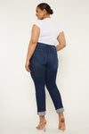 Raven Mid Rise Skinny Straight Leg Jeans (Plus Size) - Official Kancan USA