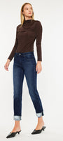 Cane Mid Rise Slim Straight Leg Jeans - Official Kancan USA