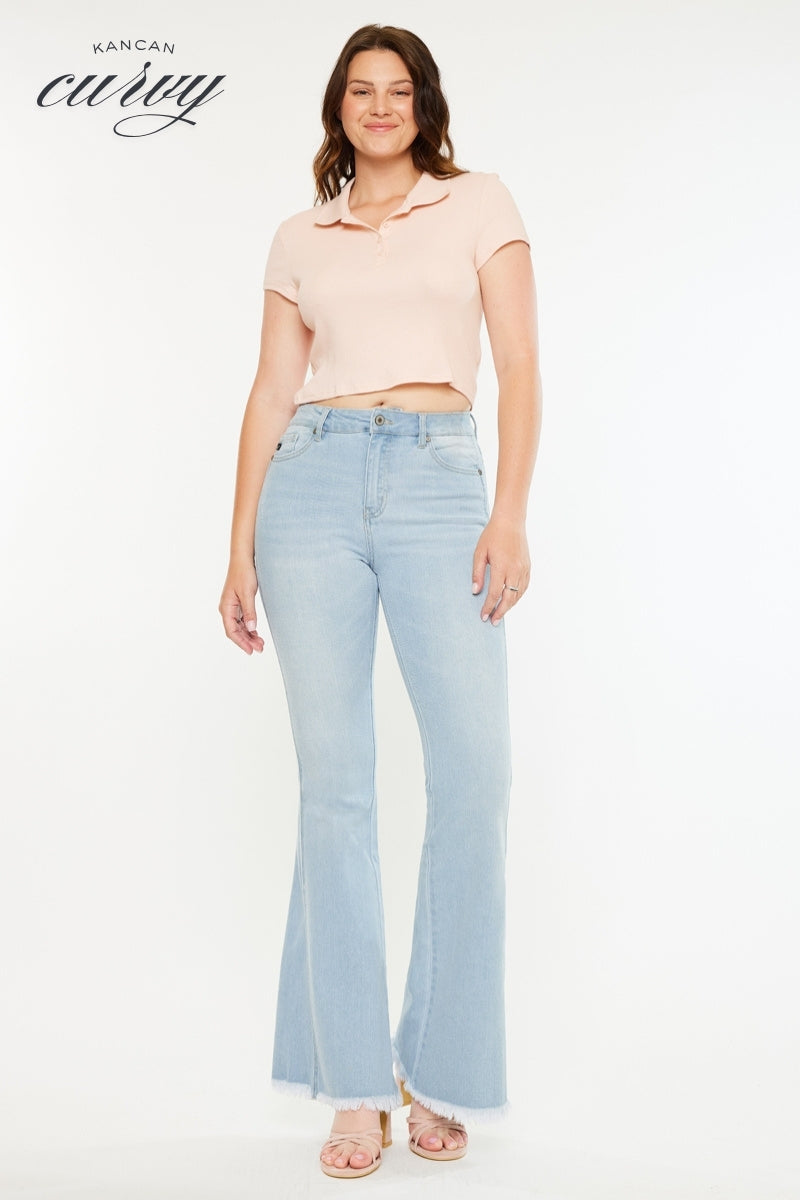 Annika High Rise Flare Jeans - Curvy - Official Kancan USA