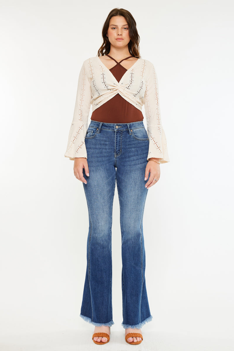 Annika High Rise Flare Jeans - Curvy - Official Kancan USA