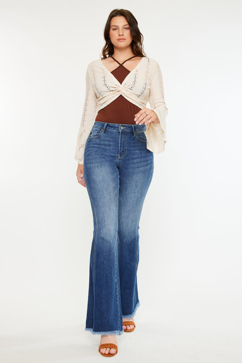 Annika High Rise Flare Jeans - Curvy - Official Kancan USA