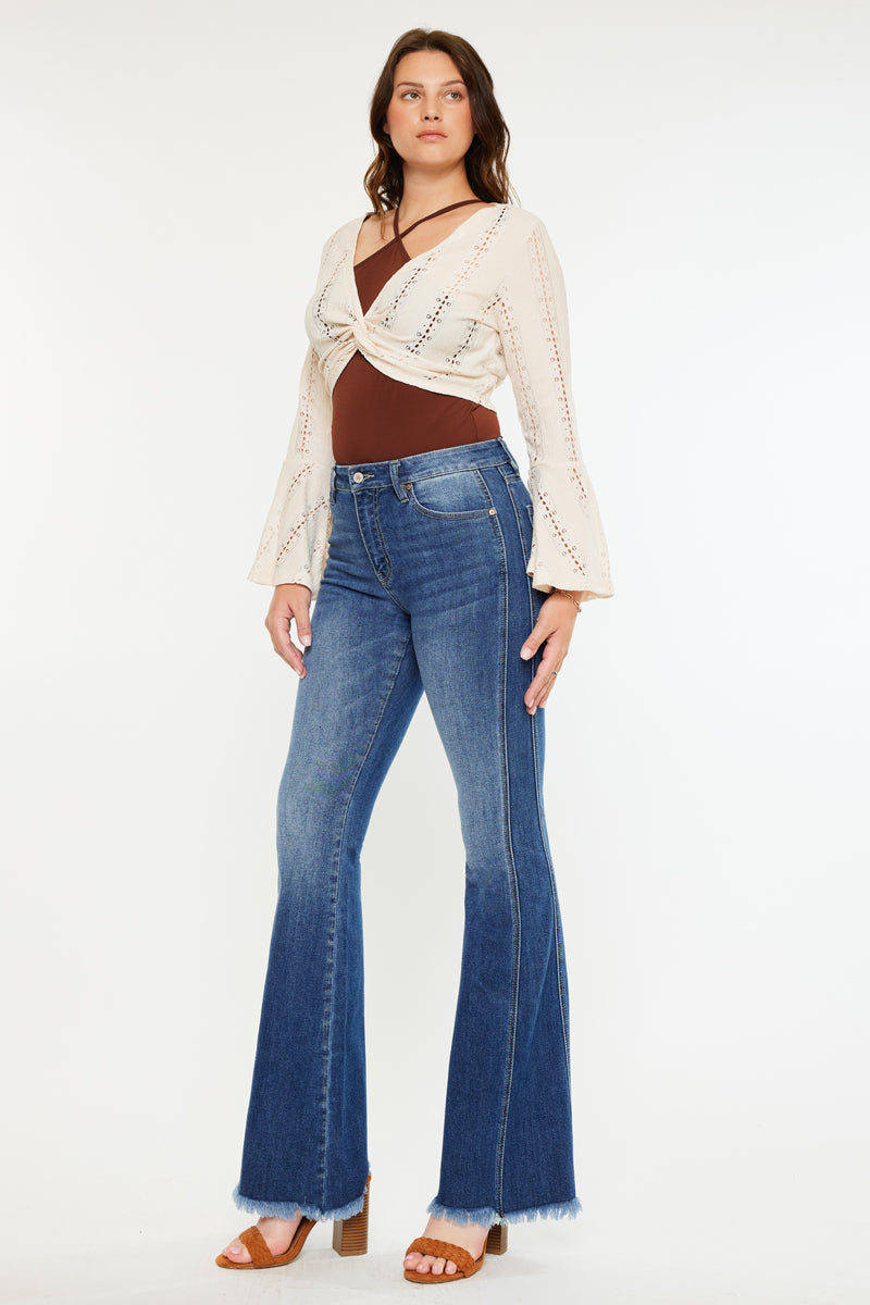 Annika High Rise Flare Jeans - Curvy - Official Kancan USA