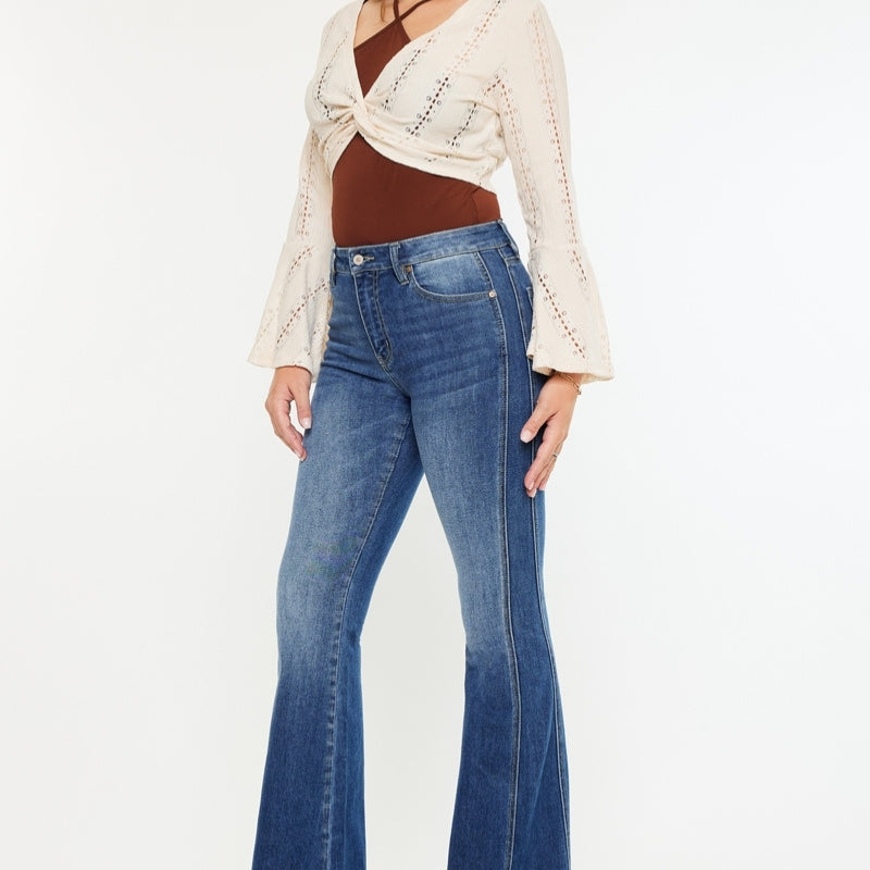 Annika High Rise Flare Jeans - Curvy - Official Kancan USA