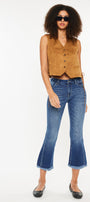 Merlie Mid Rise Cropped Flare Jeans - Official Kancan USA