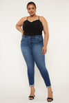 Kali Mid Rise Ankle Skinny Jeans (Plus Size) - Official Kancan USA