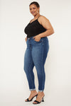 Kali Mid Rise Ankle Skinny Jeans (Plus Size) - Official Kancan USA