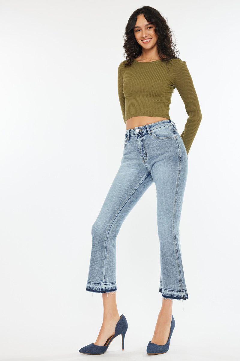 Kayla High Rise Cropped Flare - Official Kancan USA