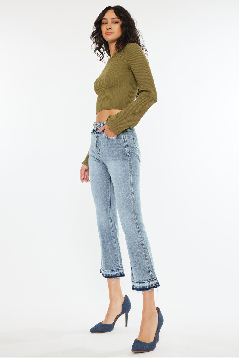 Kayla High Rise Cropped Flare - Official Kancan USA