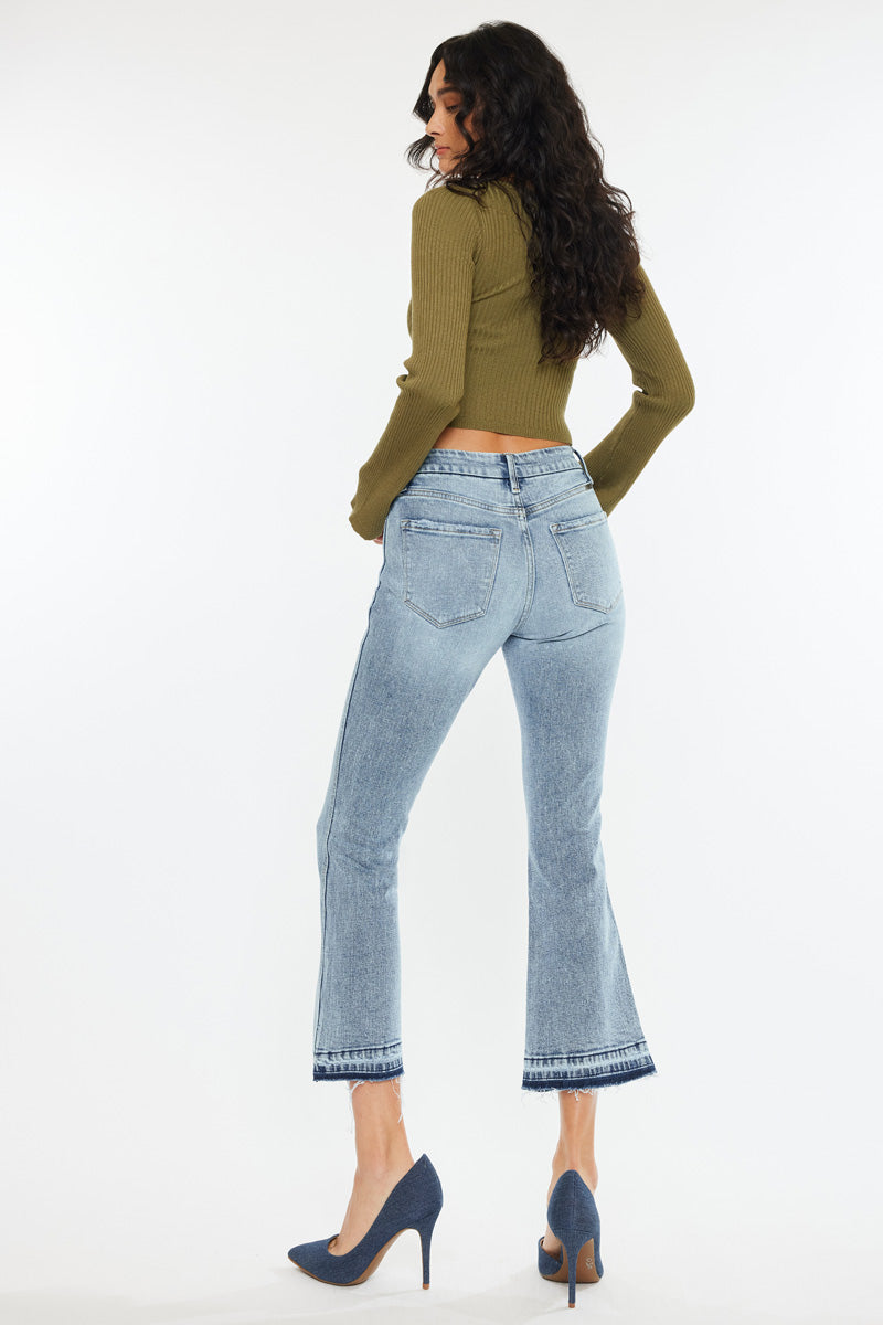 Kayla High Rise Cropped Flare - Official Kancan USA