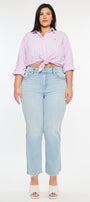 Hailey High Rise Cropped Straight Leg Jeans (Plus) - Official Kancan USA