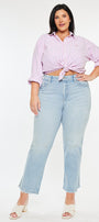 Hailey High Rise Cropped Straight Leg Jeans (Plus) - Official Kancan USA