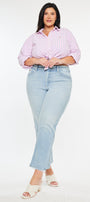 Hailey High Rise Cropped Straight Leg Jeans (Plus) - Official Kancan USA