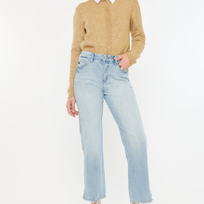 Lane High Rise Cropped Straight Leg Jeans - Official Kancan USA