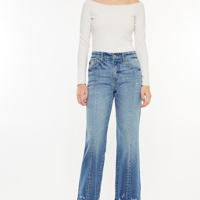 Hellen High Rise Straight Leg Jeans - Official Kancan USA