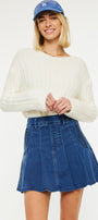 Sandy High Rise Pleated Mini Skort - Official Kancan USA