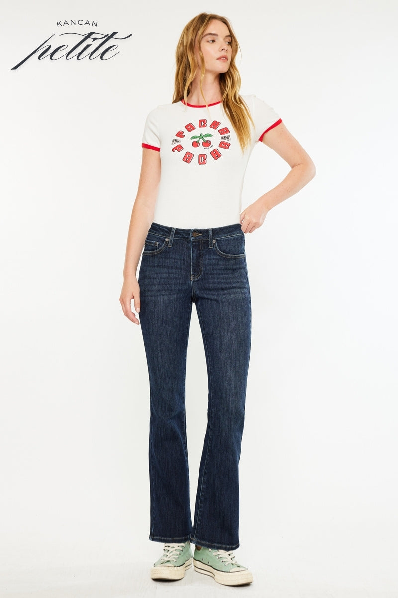 Illya Mid Rise Bootcut Jeans (Petite) – Kancan USA
