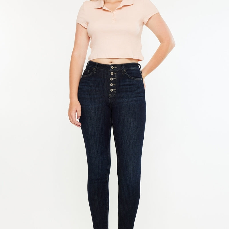 Birdie High Rise Super Skinny Jeans - Curvy - Official Kancan USA