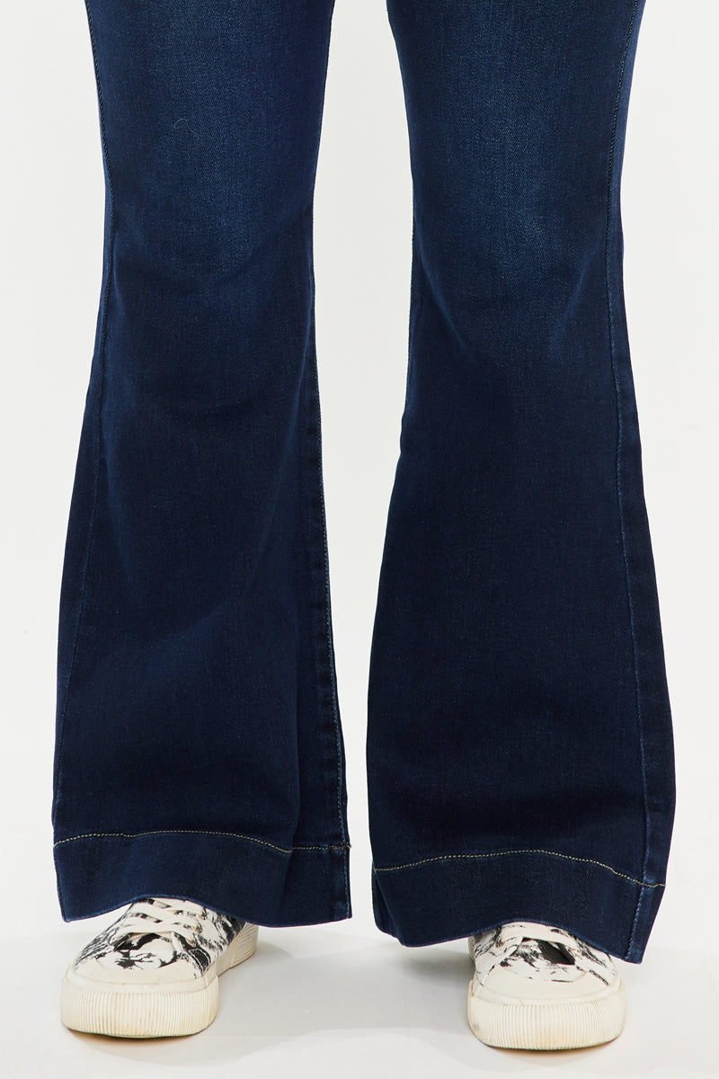 Nancy High Rise Flare Jeans (Plus Size) - Official Kancan USA