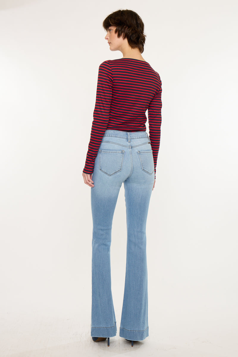 Roxanne High Rise Flare Jeans with Classic 5-Pocket Design