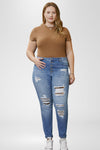 Beatrice High Rise Ankle Skinny (Plus Size) - Official Kancan USA