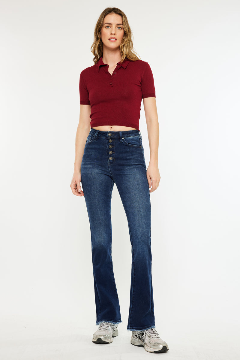Rainn Ultra High Rise Flare Jeans – Kancan USA - Main Image