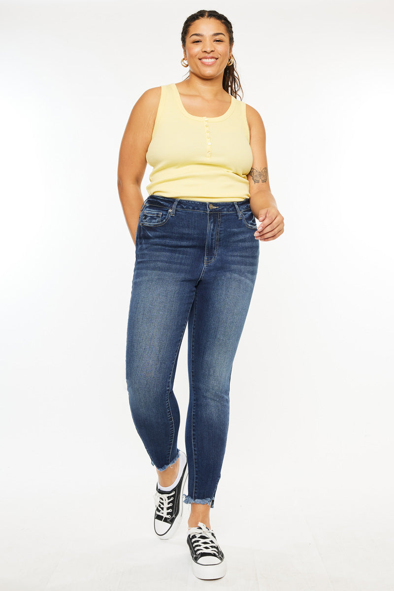 Griffin Ultra High Rise Ankle Skinny Jeans Plus Size Official Kancan USA