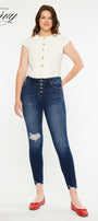 Milo High Rise Ankle Skinny Jeans - Curvy - Official Kancan USA