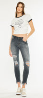 Lourdes High Rise Ankle Skinny Jeans - Official Kancan USA
