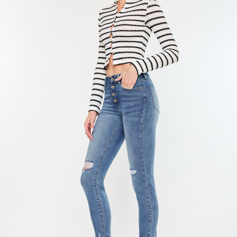 Penelope High Rise Ankle Skinny Jeans - Official Kancan USA