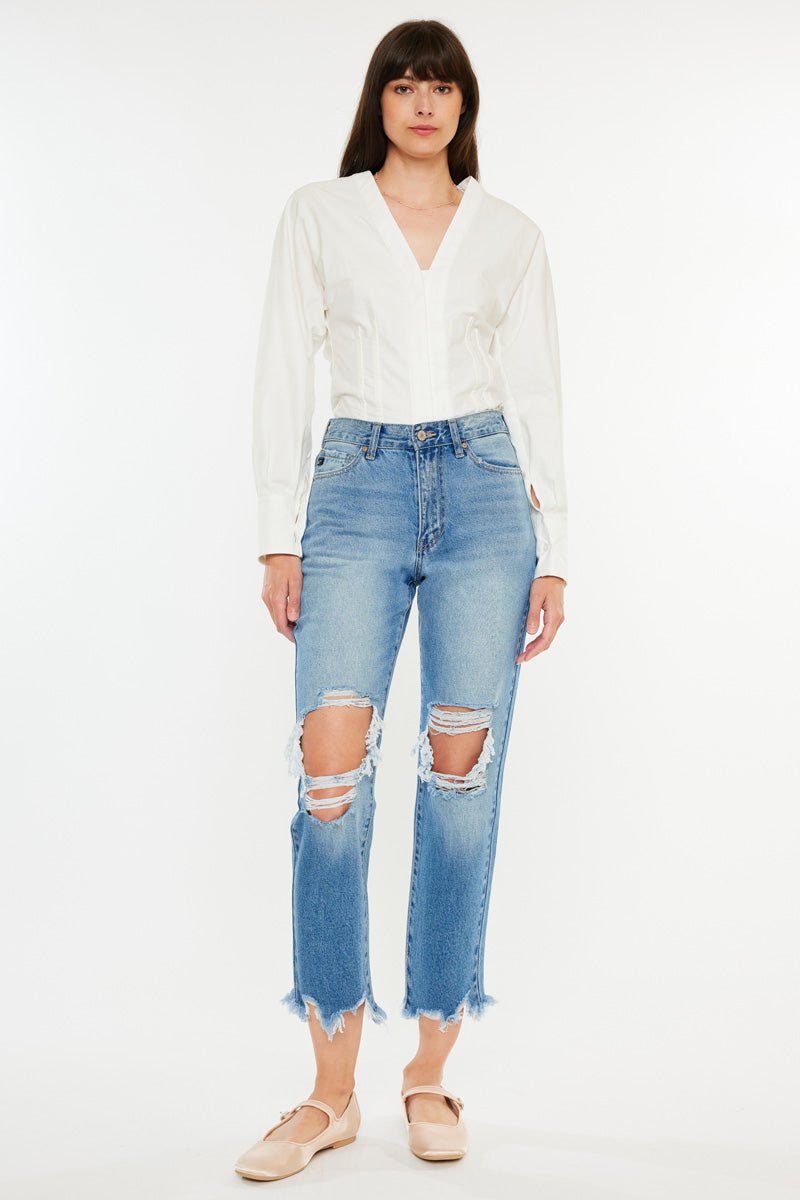 Regina High Rise Mom Jeans – Kancan USA