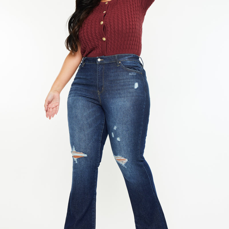 Solange High Rise Flare Jeans (Plus Size) - Official Kancan USA