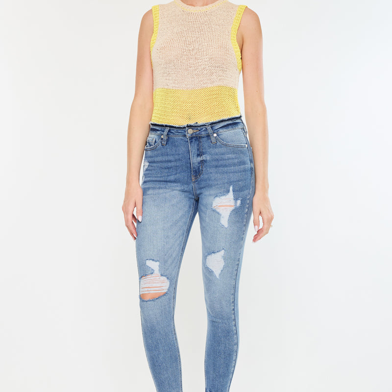 Chanell High Rise Ankle Skinny Jeans - Official Kancan USA