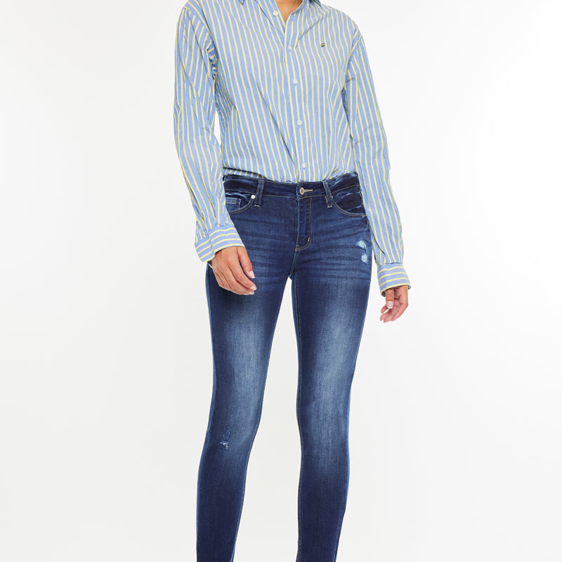 Mendy Mid Rise Super Skinny Jeans - Official Kancan USA