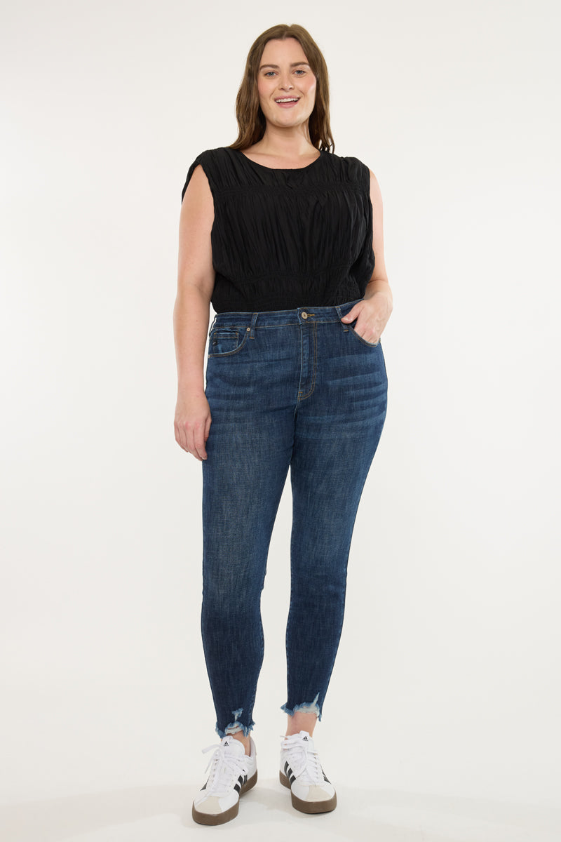 Rafaela High Rise Ankle Skinny Jeans (Plus Size) - Official Kancan USA