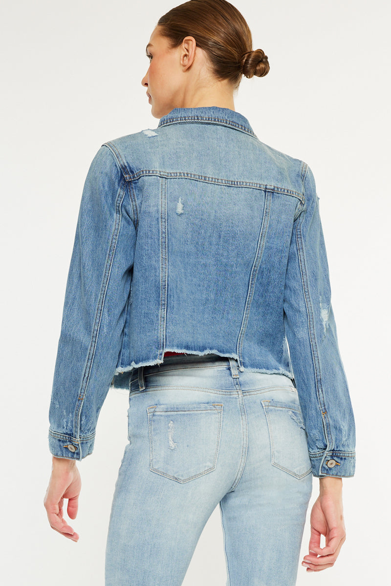 Bianca Distressed Denim Jacket - Official Kancan USA
