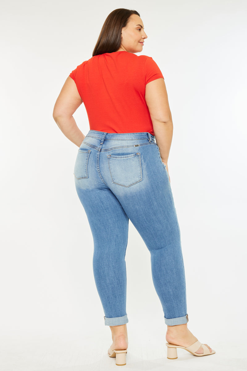 Marimar  Mid Rise Ankle Skinny Jeans (Plus Size) - Official Kancan USA