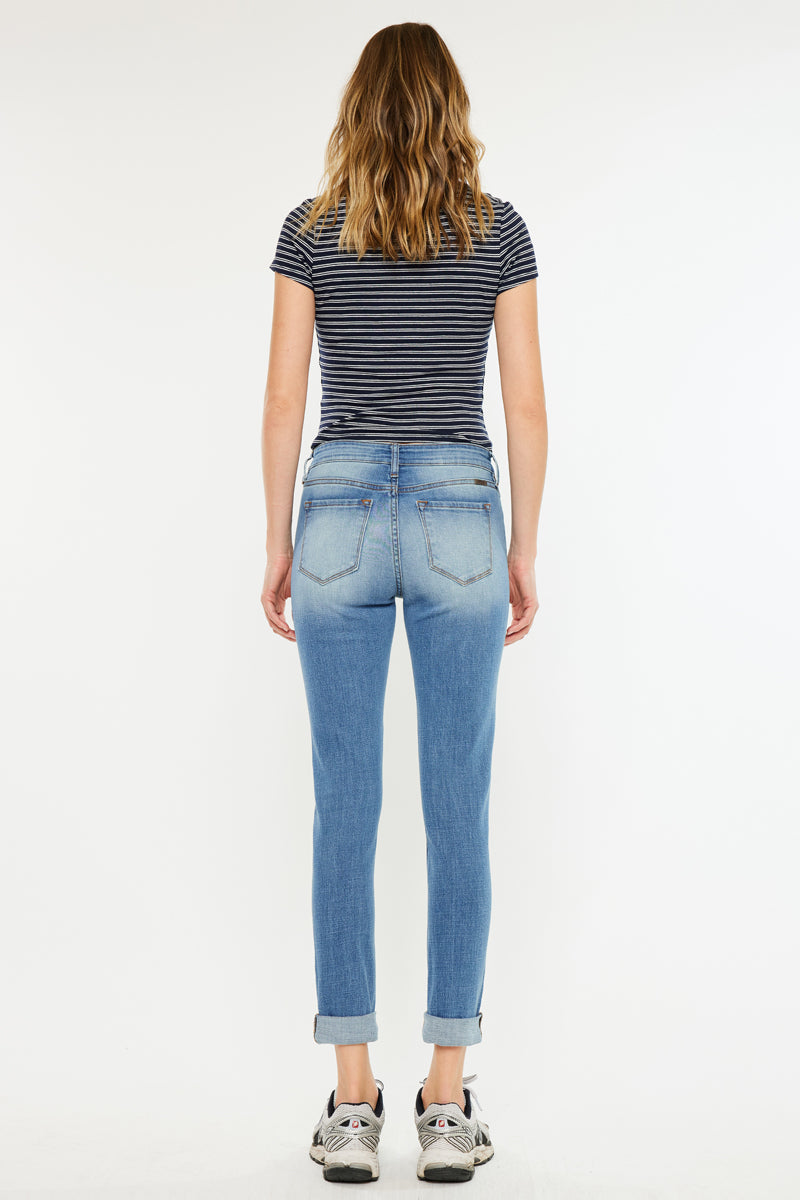 Caroline Mid Rise Ankle Skinny Jeans - Official Kancan USA