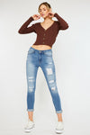 Caroline Mid Rise Ankle Skinny Jeans - Official Kancan USA