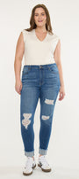 Stevie Mid Rise Ankle Skinny Jeans (Plus Size)