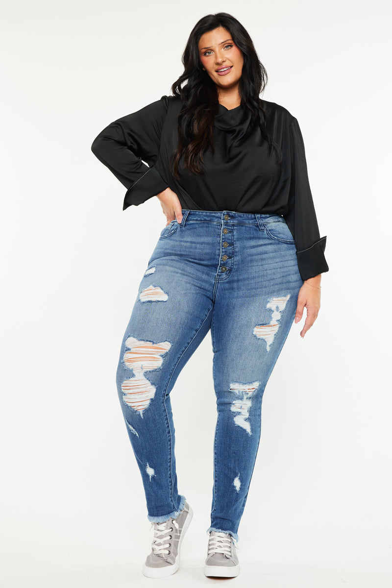 Lynn High Rise Super Skinny Jeans (Plus Size) – Kancan USA