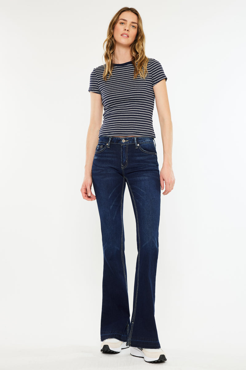 Heidi Mid Rise Flare Jeans – Flattering Fit | Kancan USA
