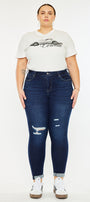 Berenice Mid Rise Ankle Skinny Jeans (Plus Size) - Official Kancan USA