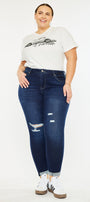 Berenice Mid Rise Ankle Skinny Jeans (Plus Size) - Official Kancan USA