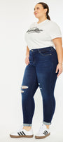 Berenice Mid Rise Ankle Skinny Jeans (Plus Size) - Official Kancan USA
