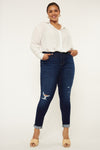 Berenice Mid Rise Ankle Skinny Jeans (Plus Size) - Official Kancan USA