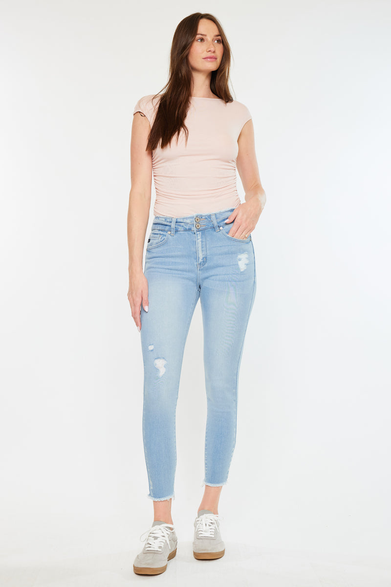 Danica High Rise Ankle Skinny Jeans - Official Kancan USA